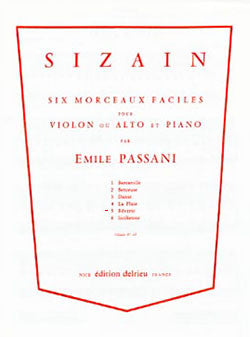 Sizain 5 : Rêverie - partition violon, Emile Passani