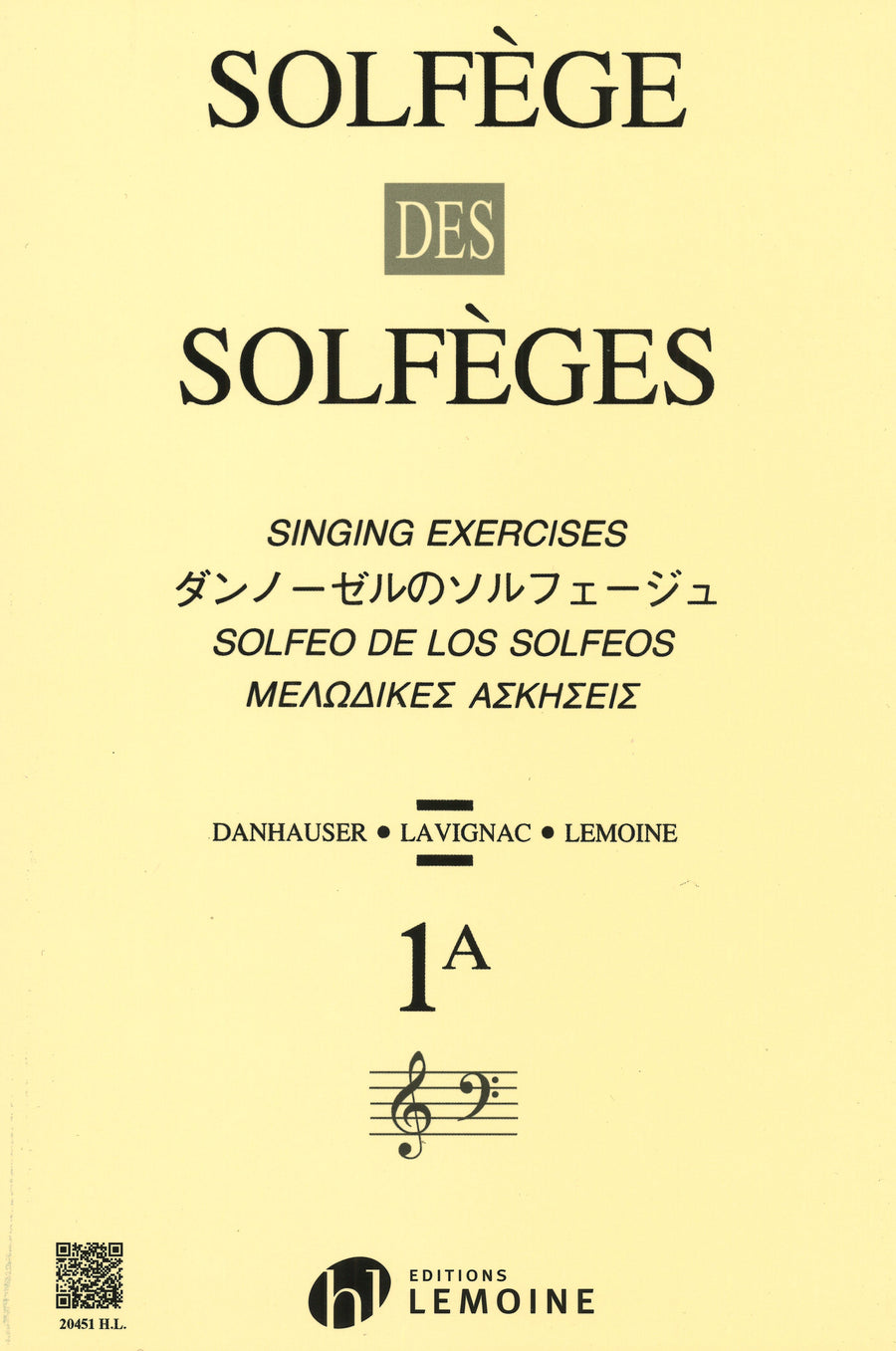 Solfège des Solfèges Vol.1A sans accompagnement - solfège, Albert Lavignac