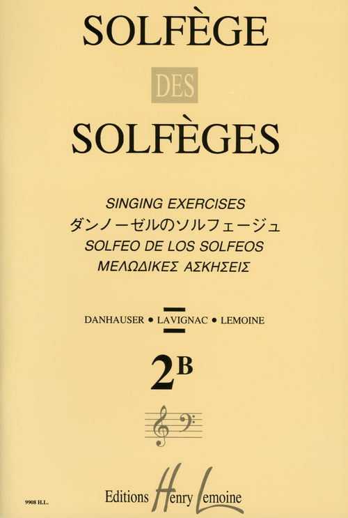 Solfège des Solfèges Vol.2B sans accompagnement - solfège, Albert Lavignac
