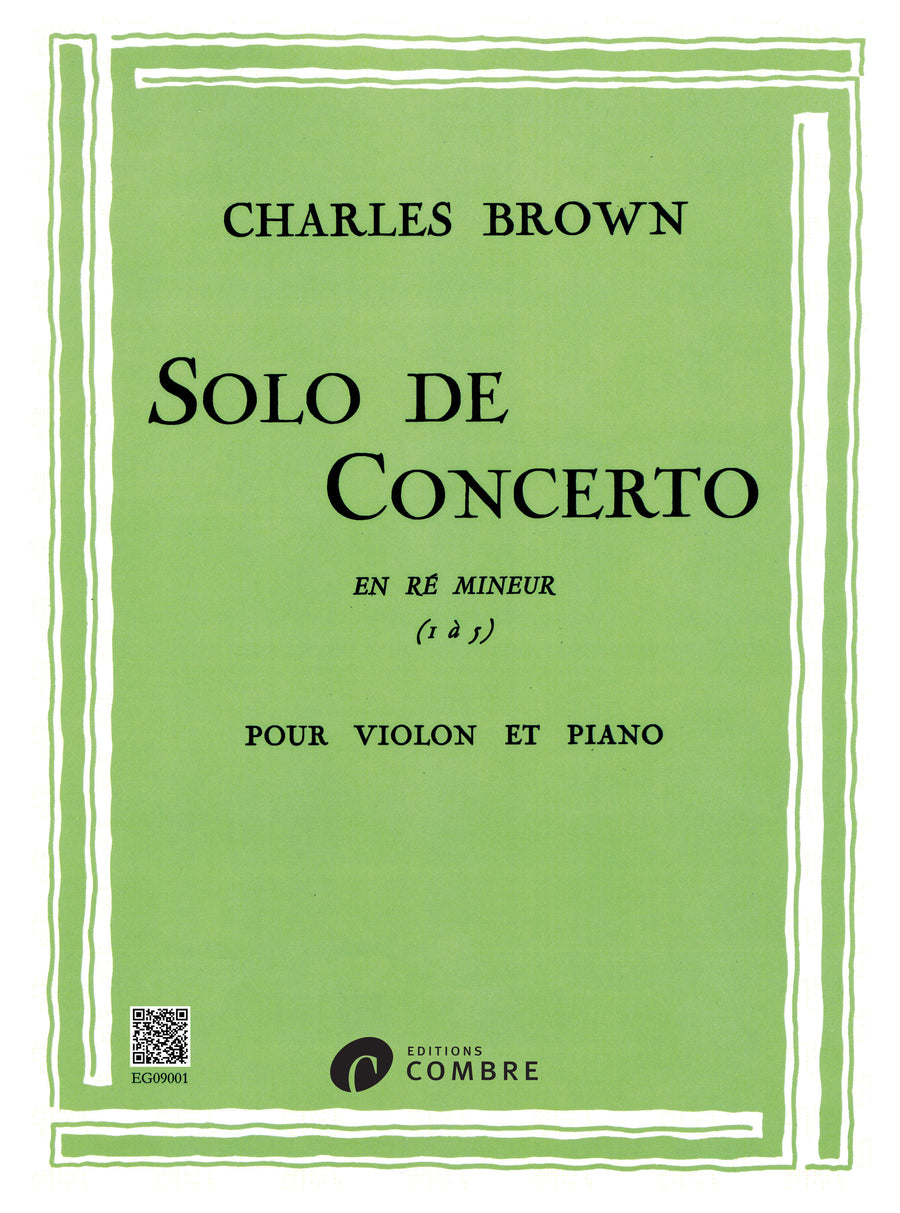 Solo de concerto en Ré min. - partition violon, Charles Brown