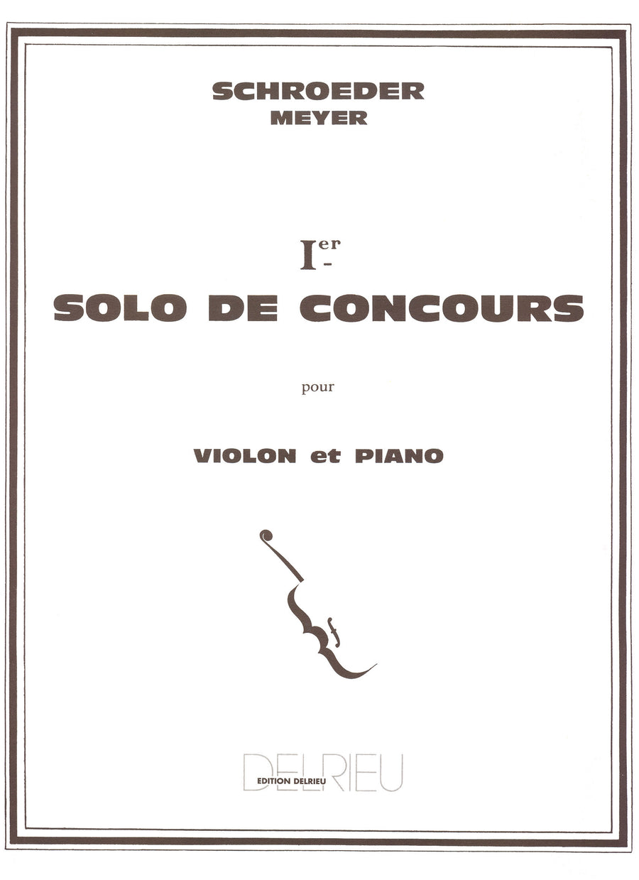 Solo de concours n°1 - partition violon, Hermann Schroeder-Meyer
