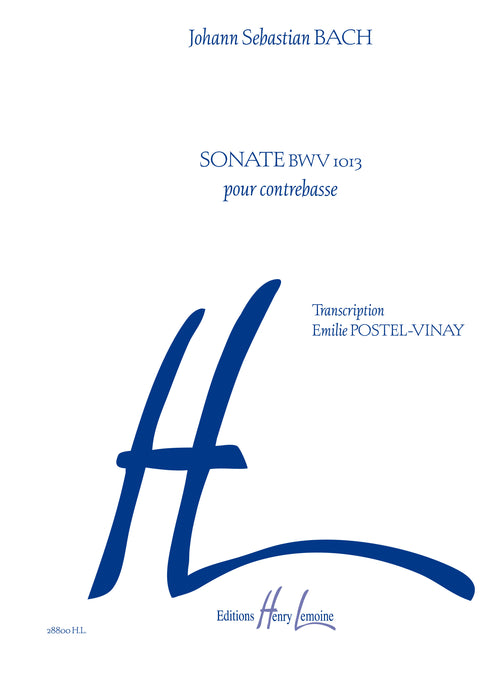 Sonate BWV1013 - partition contrebasse, Johann Sebastian Bach