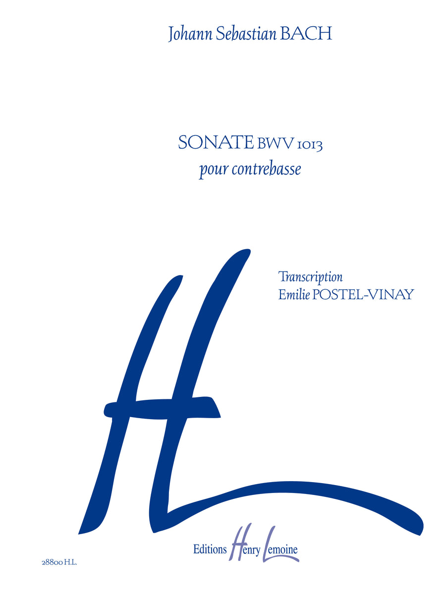 Sonate BWV1013 - partition contrebasse, Johann Sebastian Bach