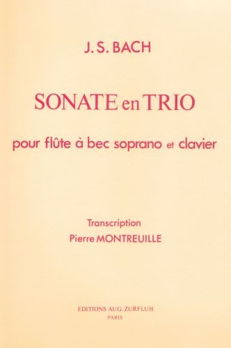 Sonate en trio - partition ensemble, Johann Sebastian Bach
