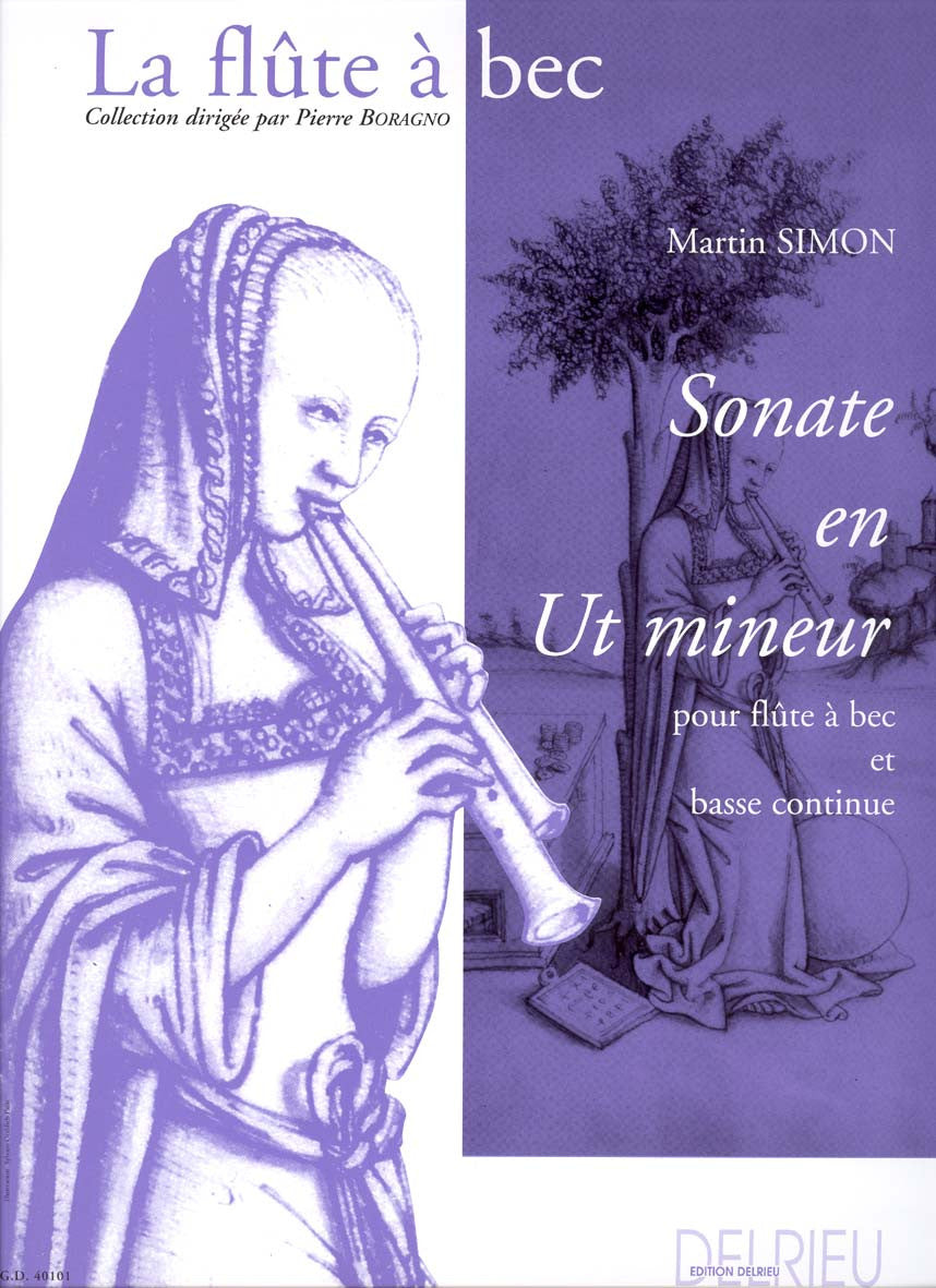 Sonate en Ut min. - partition flûte, Martin Simon