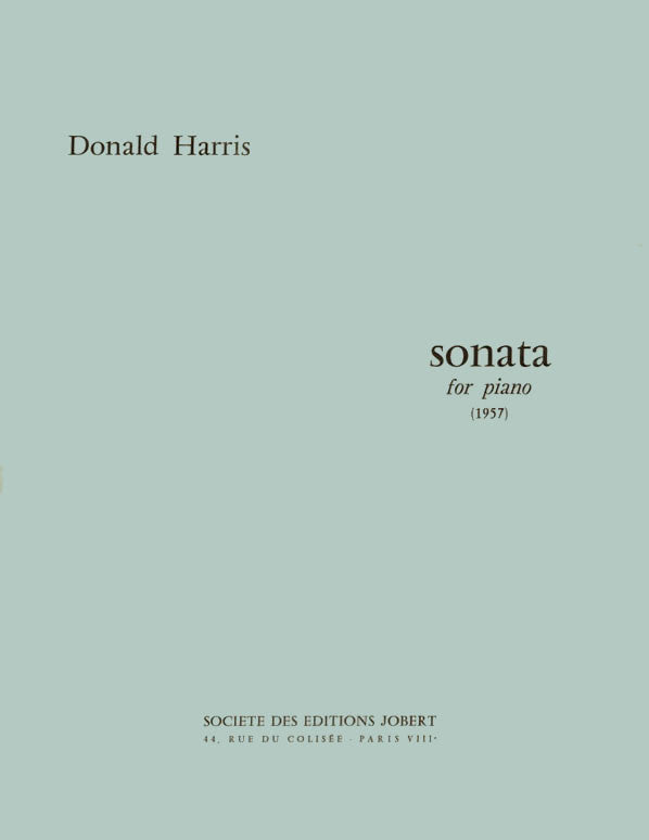 Sonate pour piano - partition piano, Donald Harris