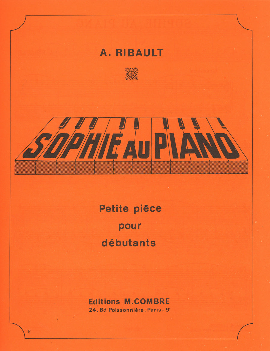 Sophie au piano - partition piano, André Ribault