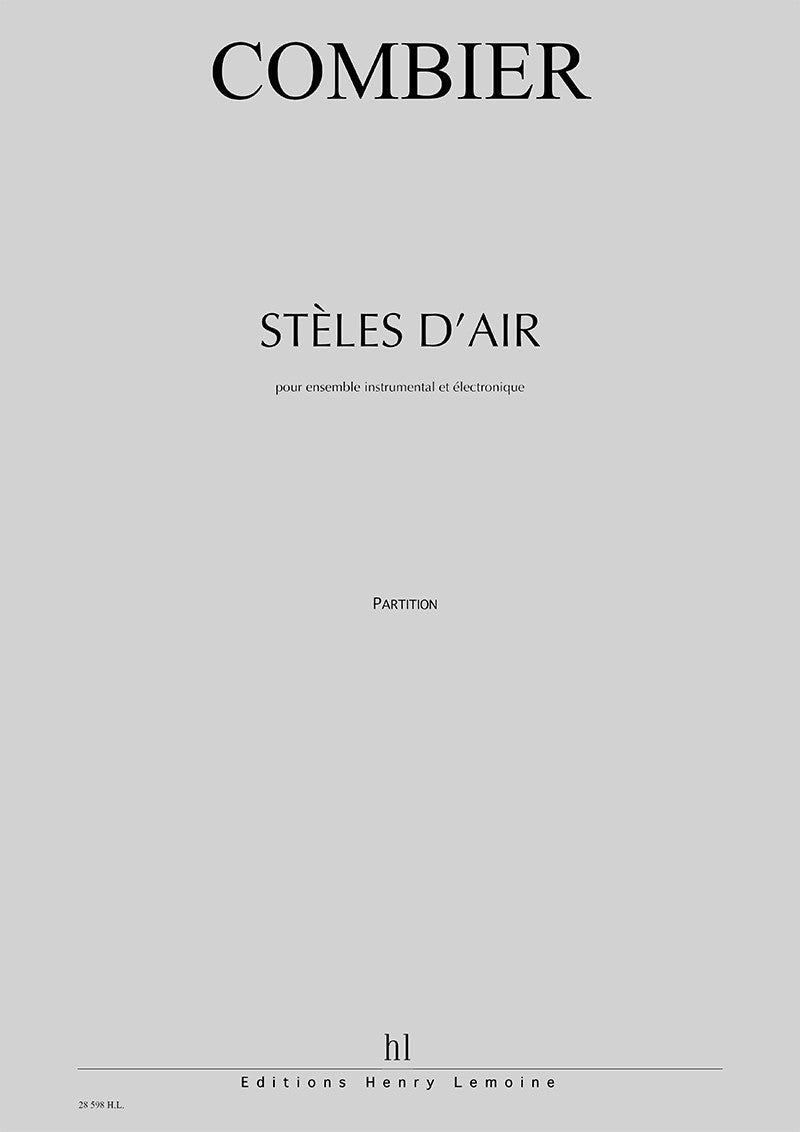 Stèles d'air - partition ensemble, Jérôme Combier