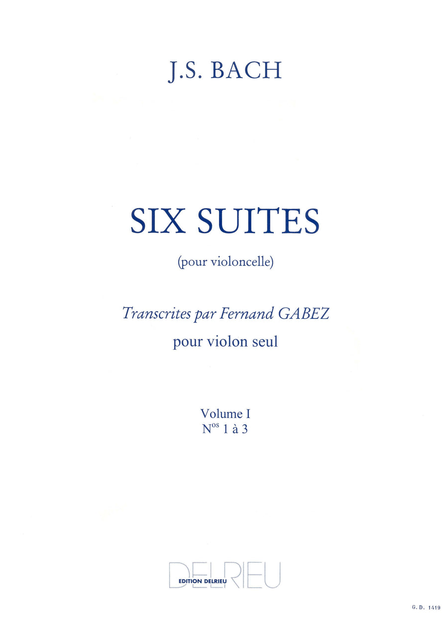Suites (6) Vol.1 - partition violoncelle, Johann Sebastian Bach