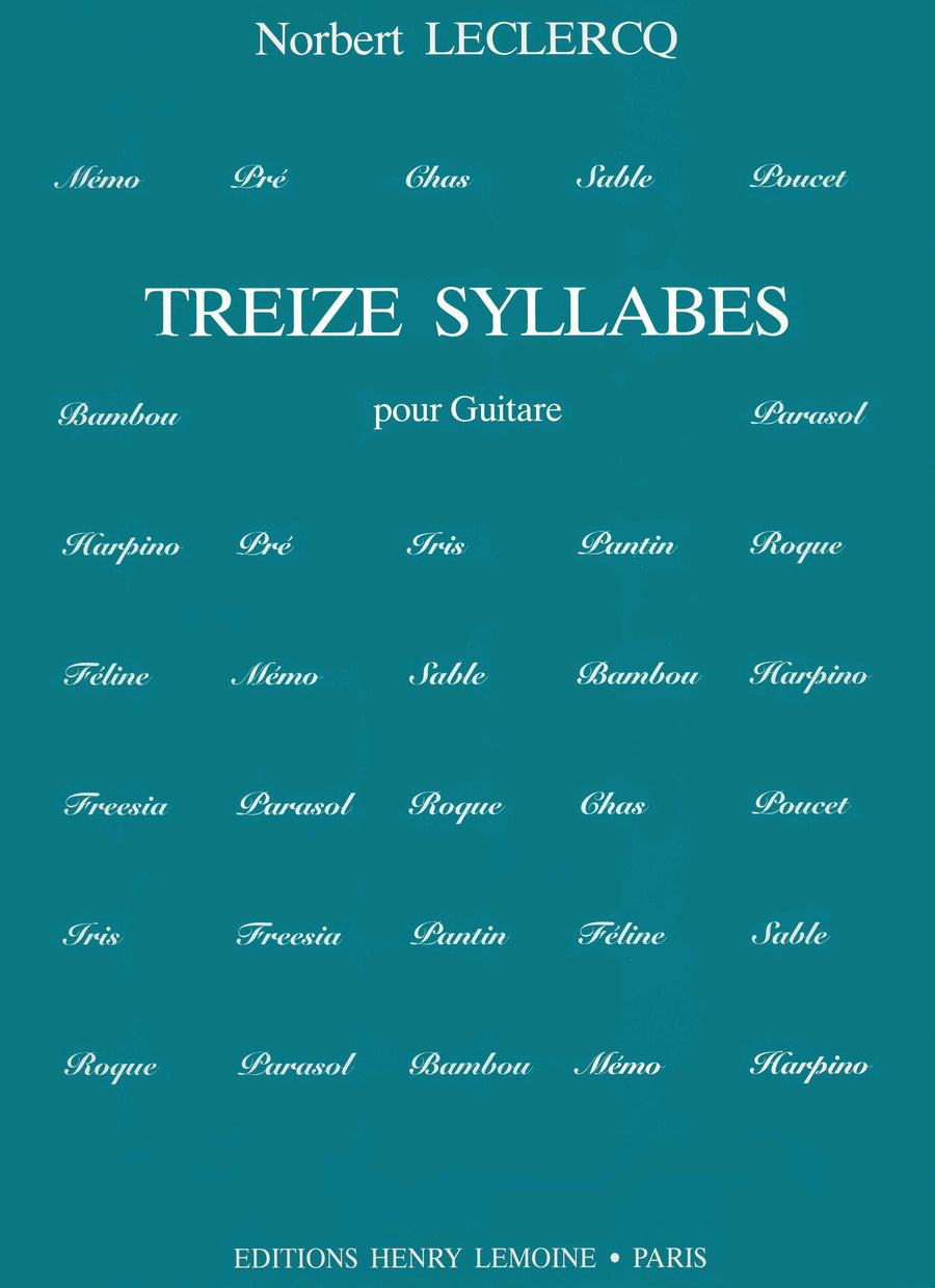 Syllabes (13) - partition guitare, Norbert Leclercq