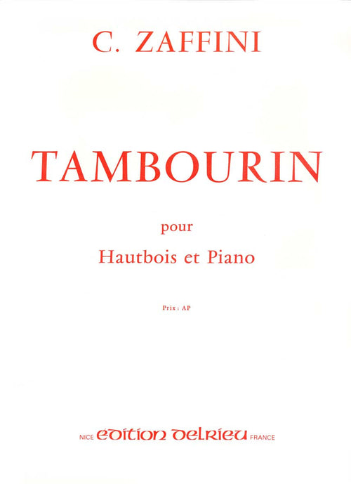Tambourin - partition hautbois, Clément Zaffini