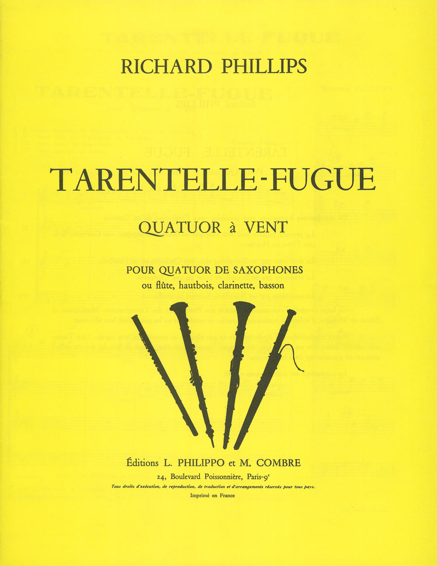 Tarantelle - Fugue - partition saxophone, Richard Phillips