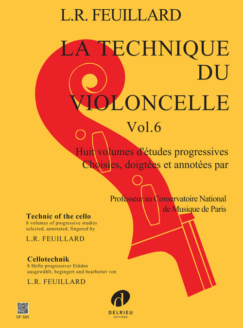 Technique du violoncelle Vol.6 - méthode de violoncelle, Louis R. Feuillard