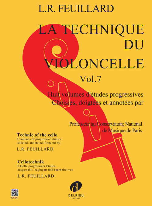 Technique du violoncelle Vol.7 - méthode de violoncelle, Louis R. Feuillard