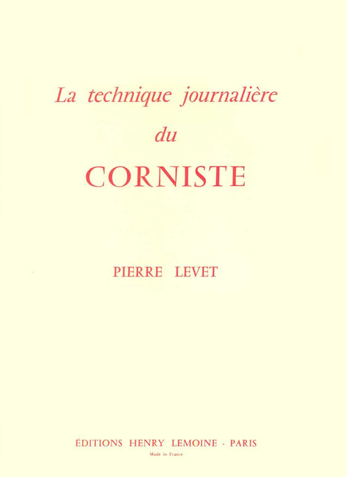 Technique journalière du corniste - méthode de cor, Pierre Levet