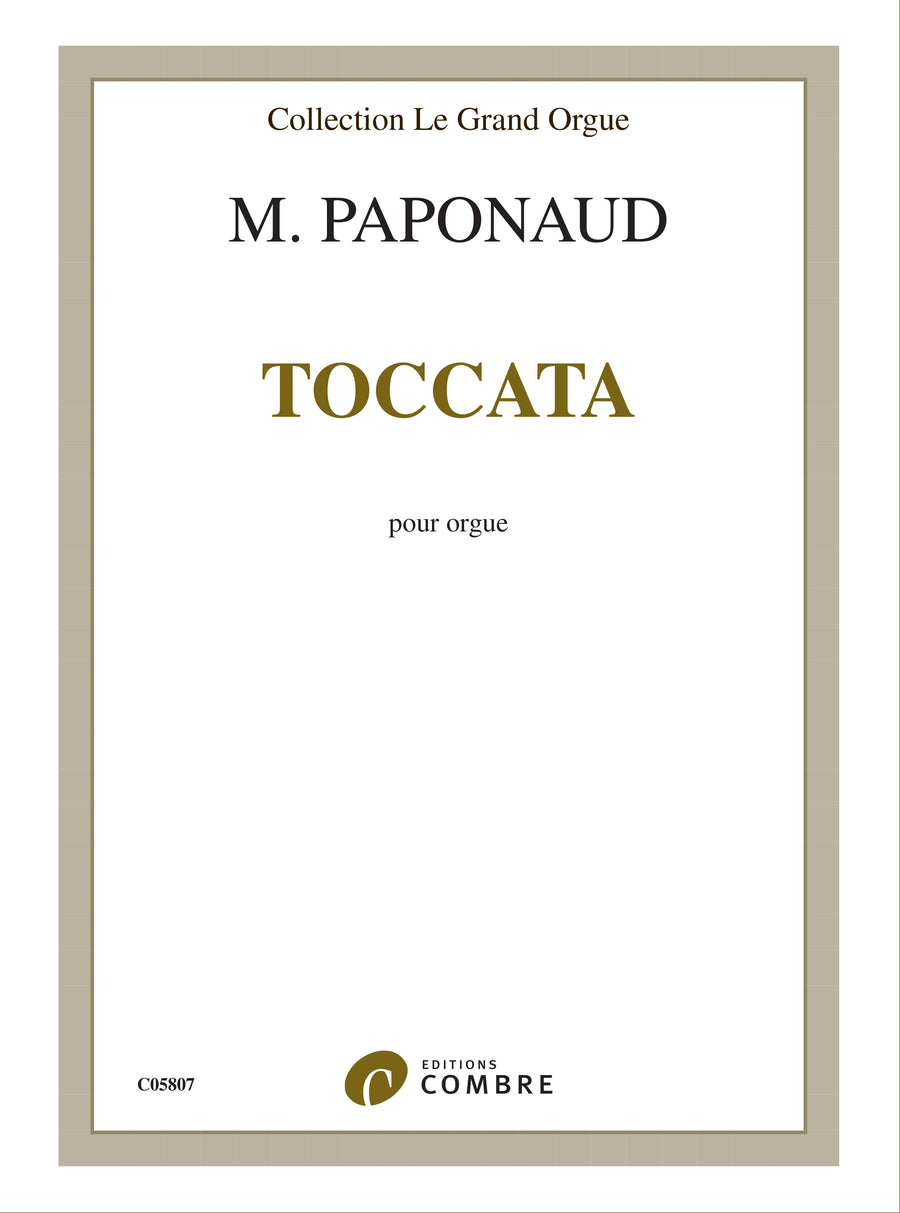 Toccata - partition orgue, Marcel Paponaud