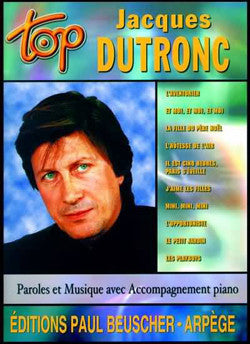 Top Dutronc - partition chant, Jacques Dutronc