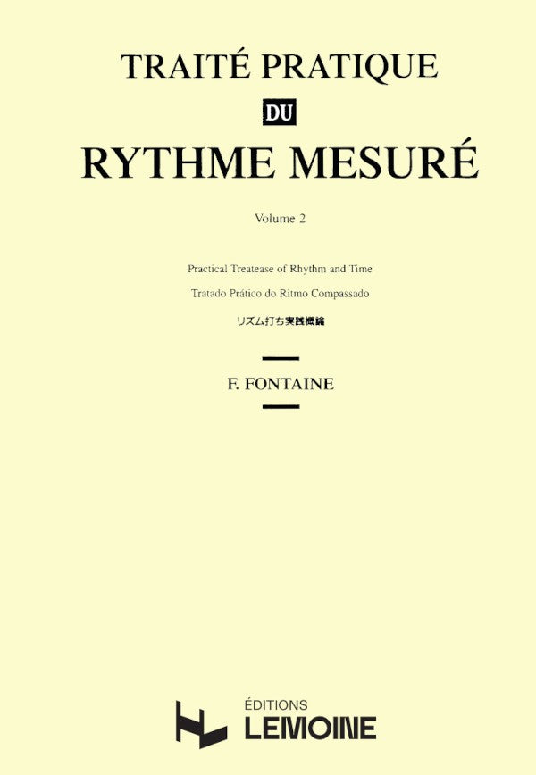 Traité du rythme Vol.2 - formation musicale, Fernand Fontaine