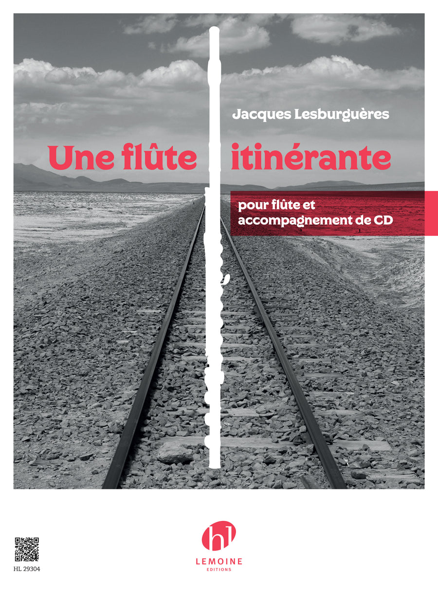 Une flûte itinérante - partition flûte, Jacques Lesburgueres