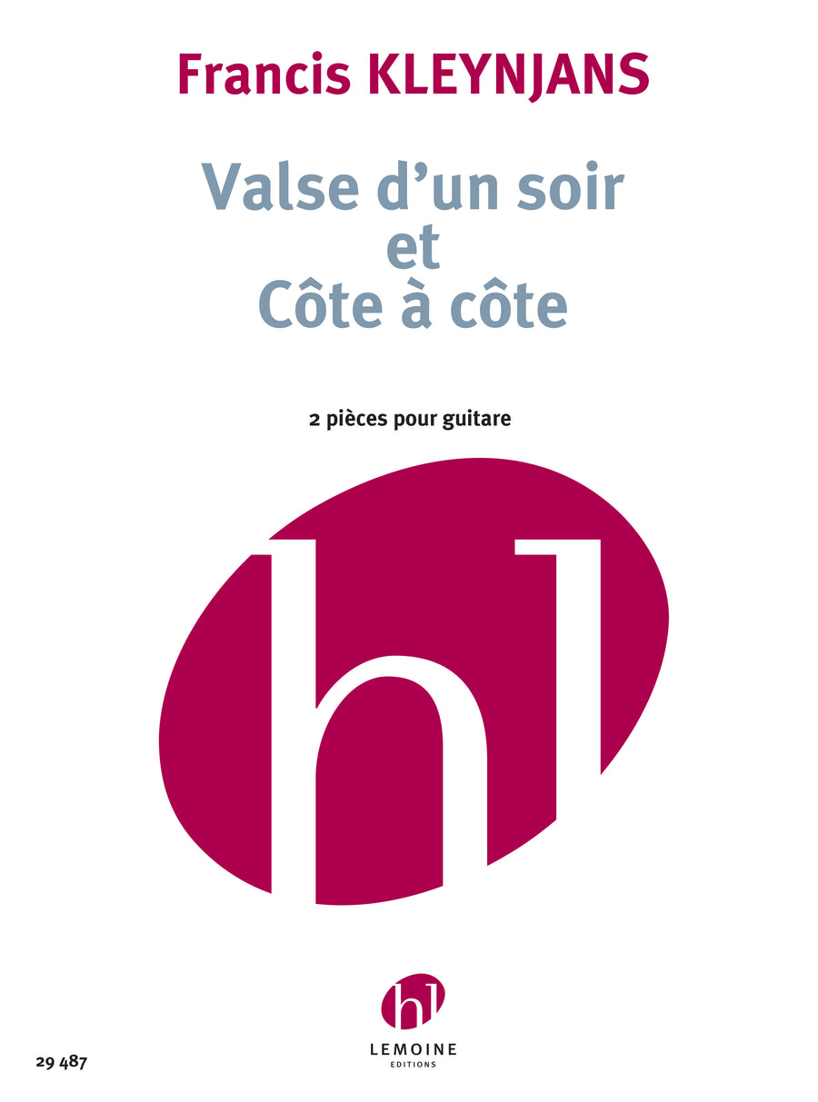 Valse d'un soir - Côte à côte - partition guitare, Francis Kleynjans