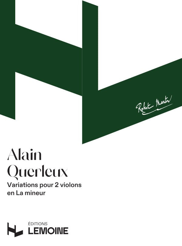 Variations en la mineur - partition violon, Alain Querleux