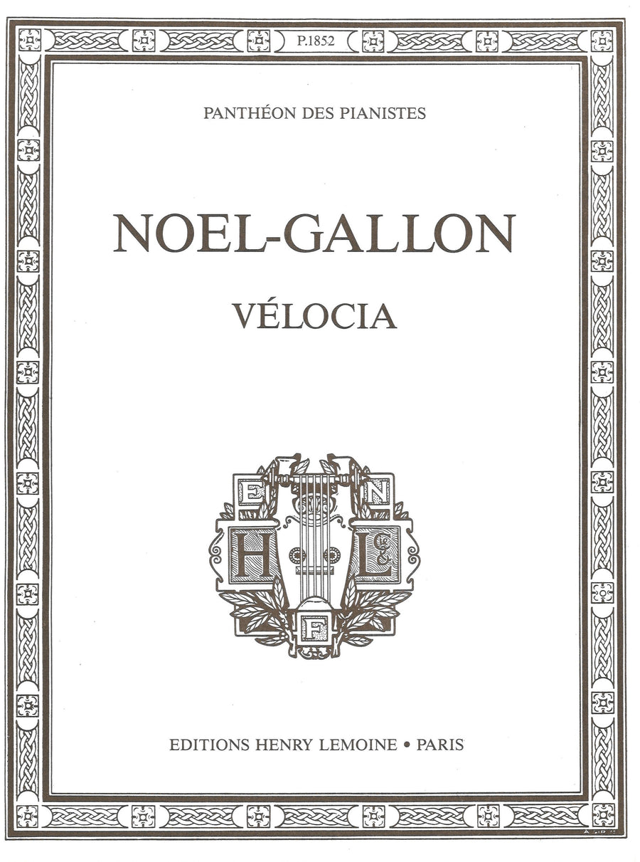 Vélocia - partition piano, Noel-Gallon