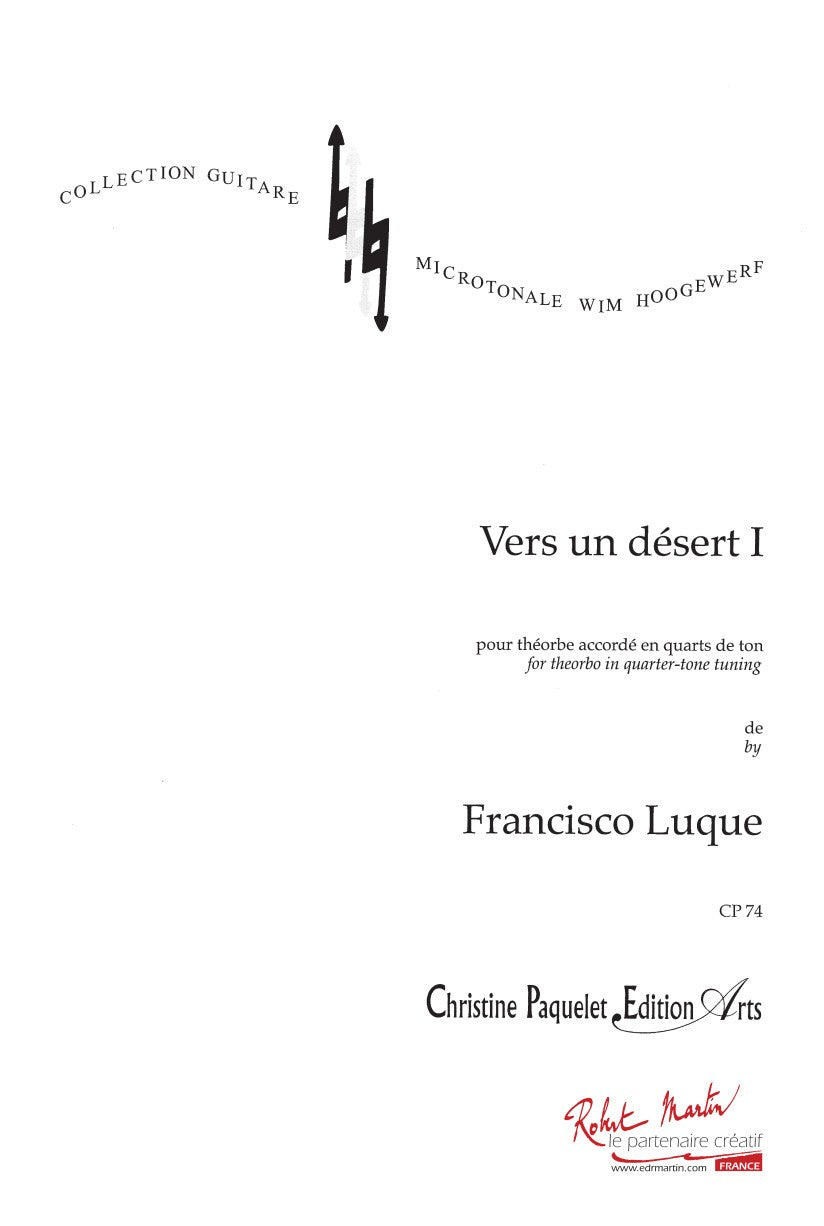 Vers un désert I - partition, Luque Francisco