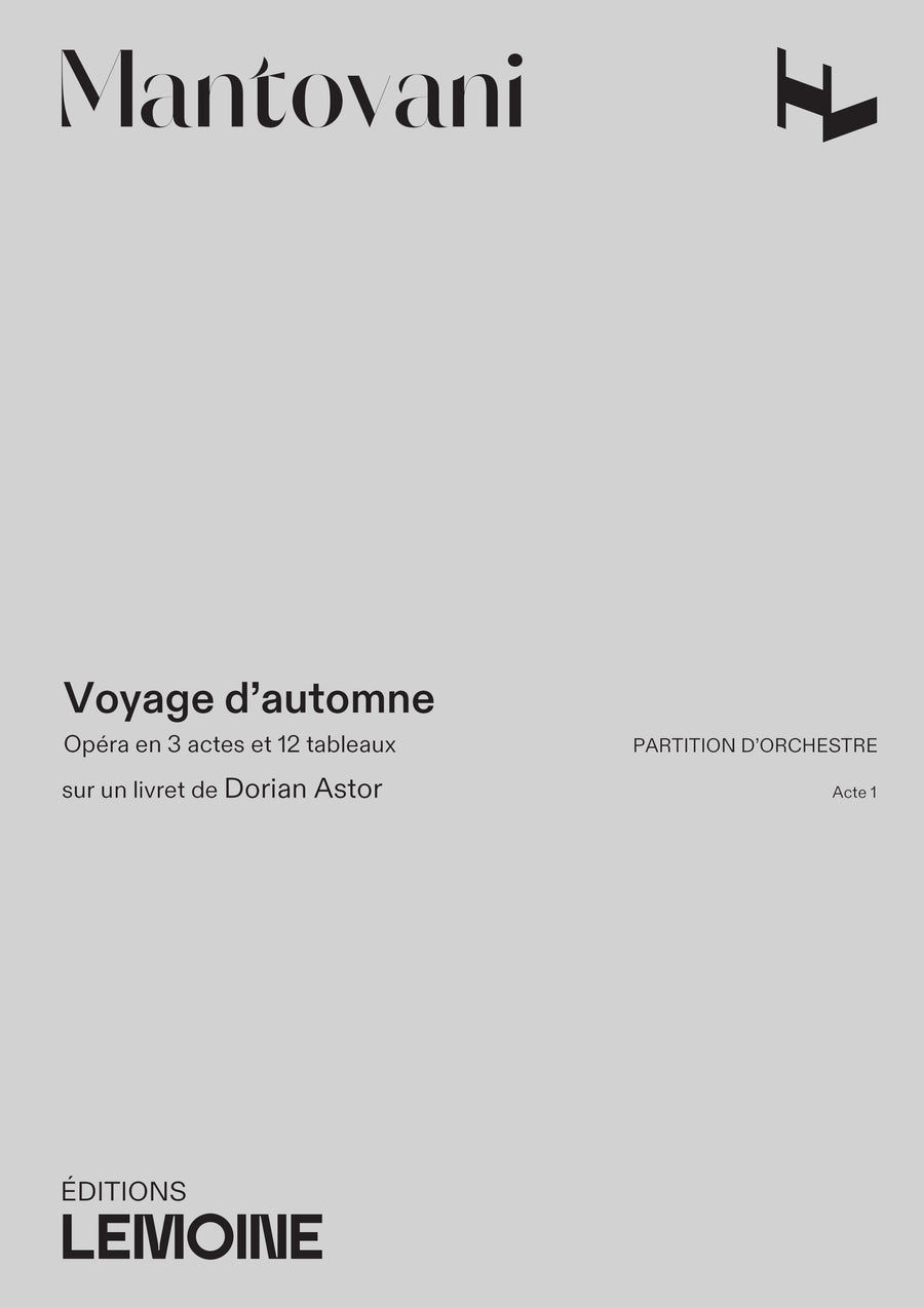 Voyage d'automne - partition chant, Bruno Mantovani