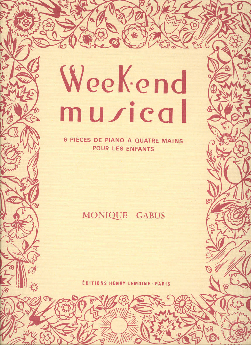 Week-end musical - partition piano, Monique Gabus